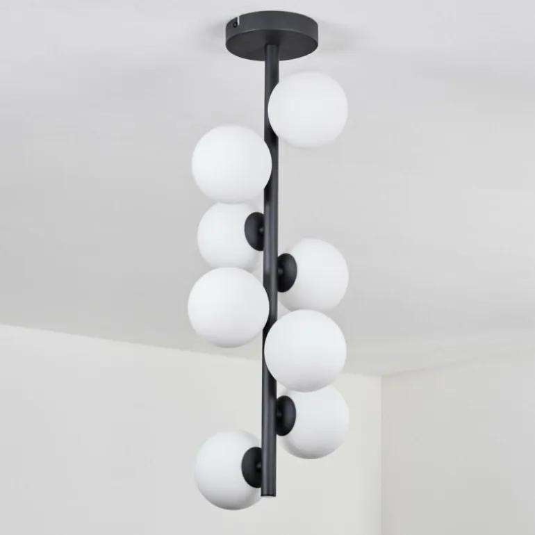 Plafonnier - Verre 10 cm Chehalis Blanc, 8 lumières