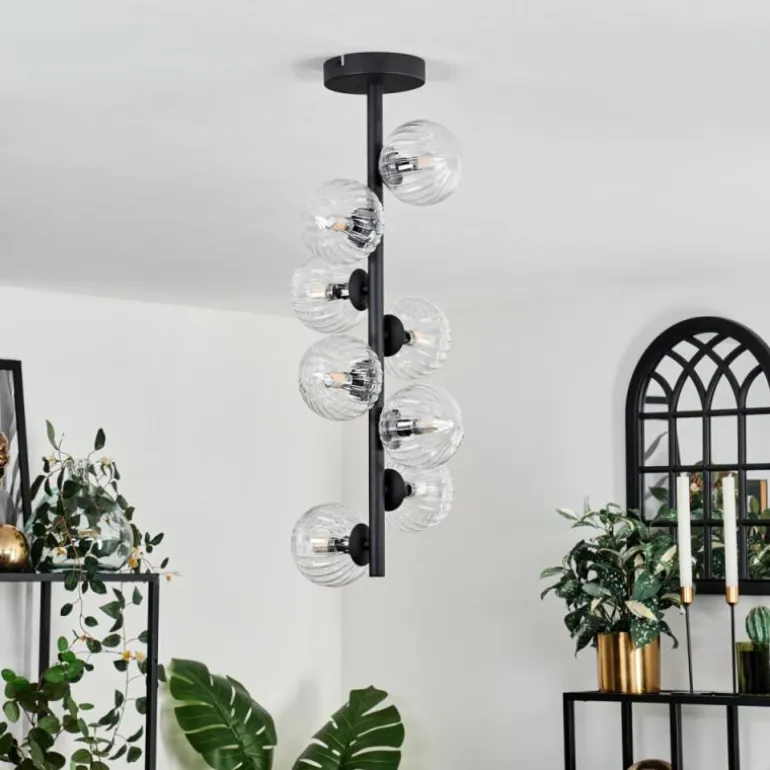 Plafonnier - Verre 10 cm Chehalis Clair, 8 lumières