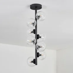 Plafonnier - Verre 10 cm Chehalis Clair, 8 lumières