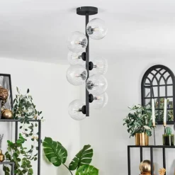 Plafonnier - Verre 12 cm Chehalis Clair, 8 lumières