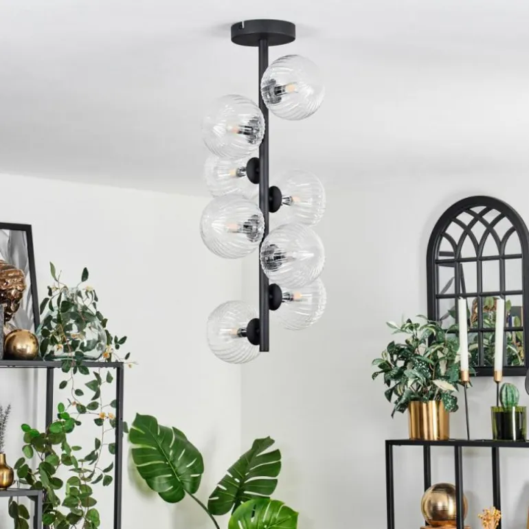 Plafonnier - Verre 12 cm Chehalis Clair, 8 lumières