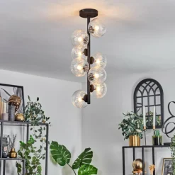 Plafonnier - Verre 12 cm Chehalis Clair, 8 lumières