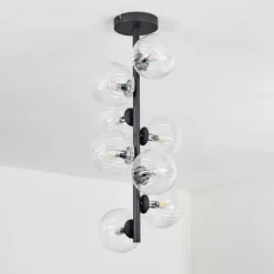 Plafonnier - Verre 12 cm Chehalis Clair, 8 lumières