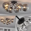 Plafonnier - Verre 15 cm Chehalis Clair, Fumé, 6 lumières