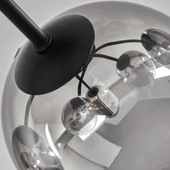 Plafonnier - Verre 15 cm Chehalis Clair, Fumé, 6 lumières