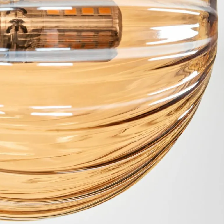 Plafonnier - Verre 10 cm Chehalis Ambre, 8 lumières