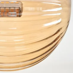 Plafonnier - Verre 12 cm Chehalis Ambre, 8 lumières