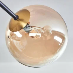 Plafonnier - Verre 15 cm Chehalis Or, Noir, 8 lumières