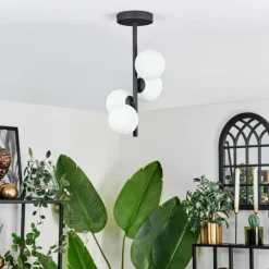 Plafonnier - Verre 10 cm Chehalis Blanc, 4 lumières