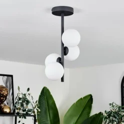 Plafonnier - Verre 10 cm Chehalis Blanc, 4 lumières