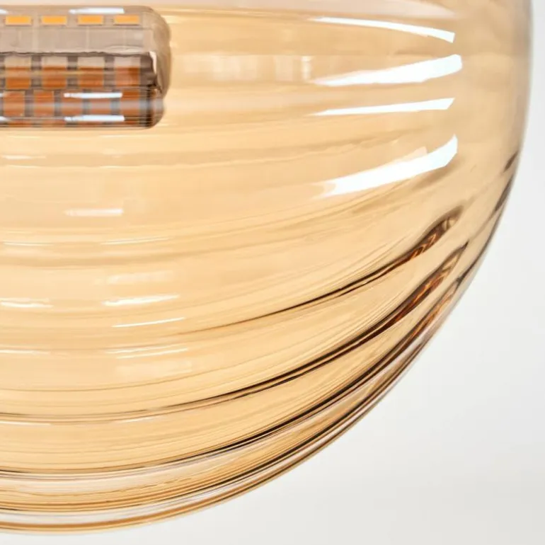 Plafonnier - Verre 10 cm Chehalis Ambre, Fumé, 4 lumières