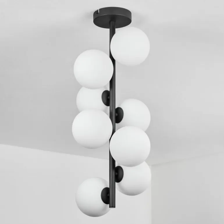 Plafonnier - Verre 12 cm Chehalis Blanc, 8 lumières