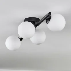 Plafonnier - Verre 10 cm Chehalis Blanc, 4 lumières