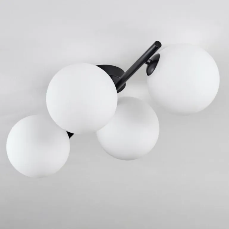 Plafonnier - Verre 15 cm Chehalis Blanc, 4 lumières