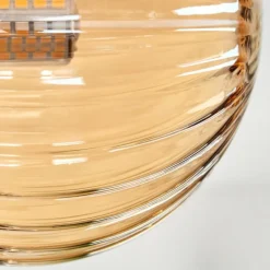 Plafonnier - Verre 10 cm, 12cm, 15cm Chehalis Ambre, Fumé, 8 lumières
