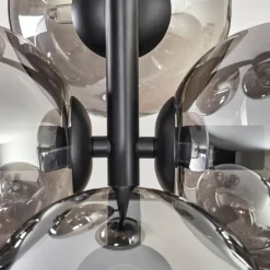 Plafonnier - Verre 15 cm Gastor Fumé, 8 lumières