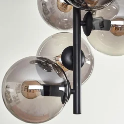 Plafonnier - Verre 15 cm Gastor Fumé, 8 lumières