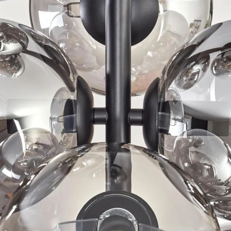 Plafonnier - Verre 15 cm Gastor Clair, Fumé, 8 lumières