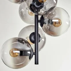 Plafonnier - Verre 15 cm Gastor Clair, Fumé, 8 lumières