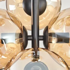 Plafonnier - Verre 15 cm Gastor Ambre, 8 lumières