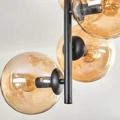 Plafonnier - Verre 15 cm Gastor Ambre, 8 lumières