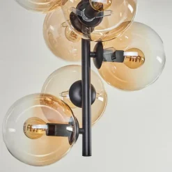 Plafonnier - Verre 15 cm Gastor Ambre, Clair, 8 lumières