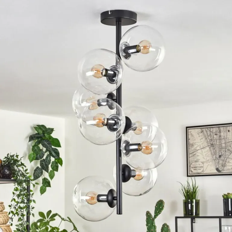 Plafonnier - Verre 15 cm Gastor Clair, 8 lumières