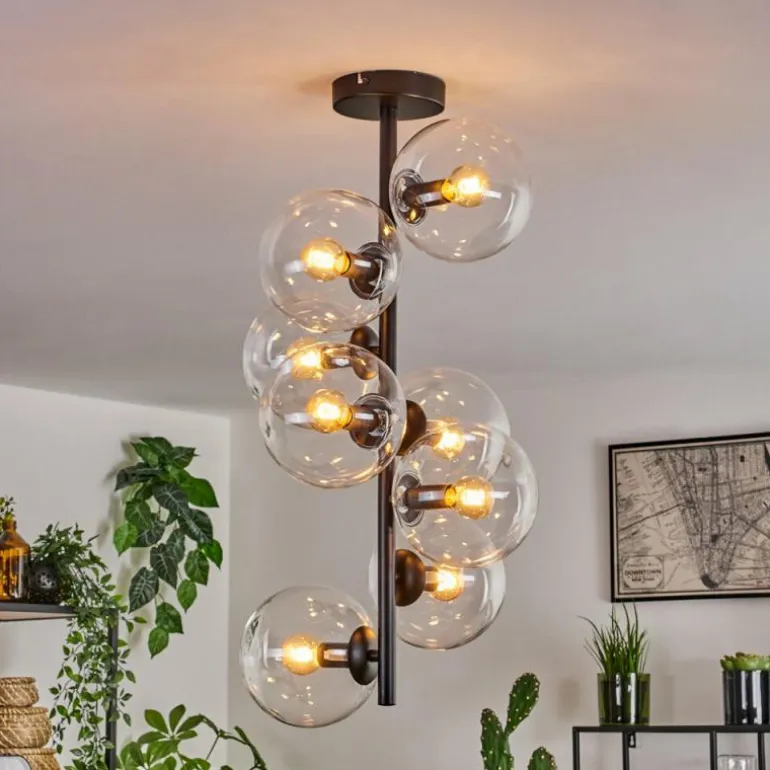Plafonnier - Verre 15 cm Gastor Clair, 8 lumières