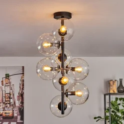 Plafonnier - Verre 15 cm Gastor Clair, 8 lumières