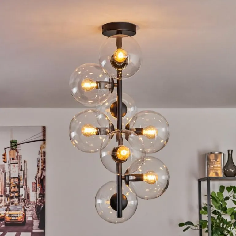 Plafonnier - Verre 15 cm Gastor Clair, 8 lumières