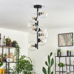 Plafonnier - Verre 15 cm Gastor Clair, 8 lumières