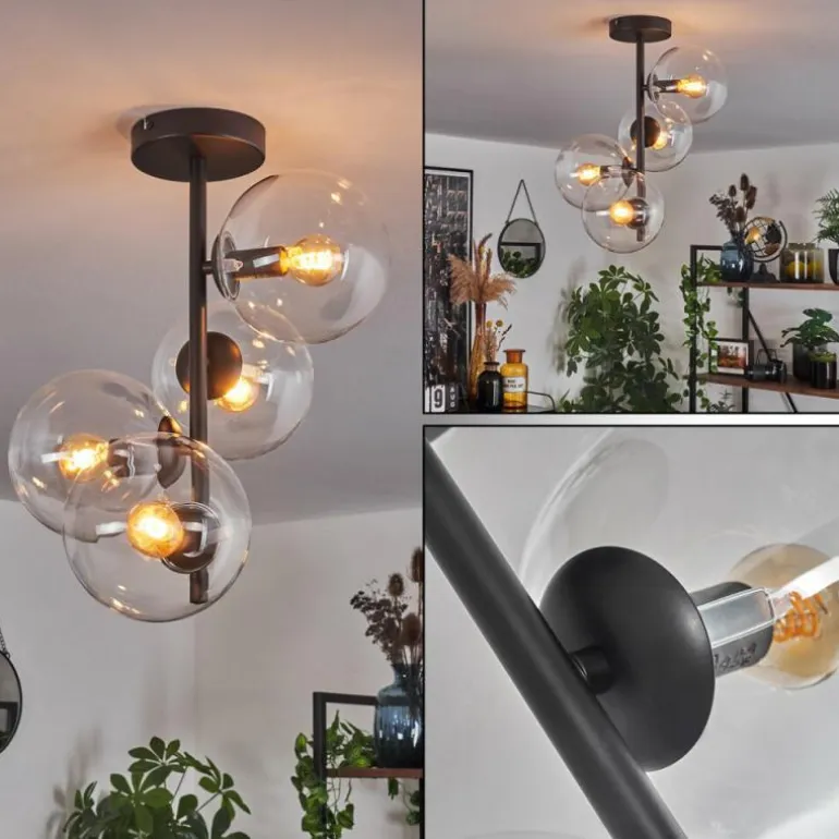 Plafonnier - Verre 15 cm Gastor Clair, 4 lumières