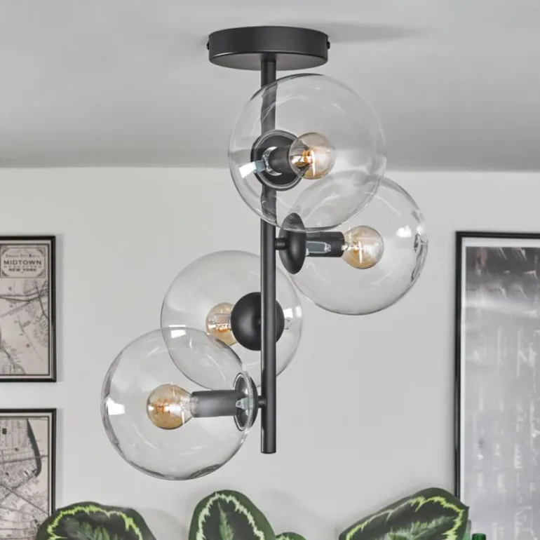 Plafonnier - Verre 15 cm Gastor Clair, 4 lumières