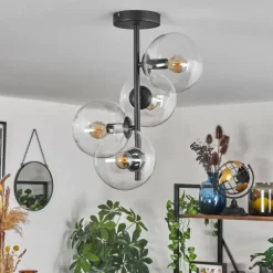 Plafonnier - Verre 15 cm Gastor Clair, 4 lumières