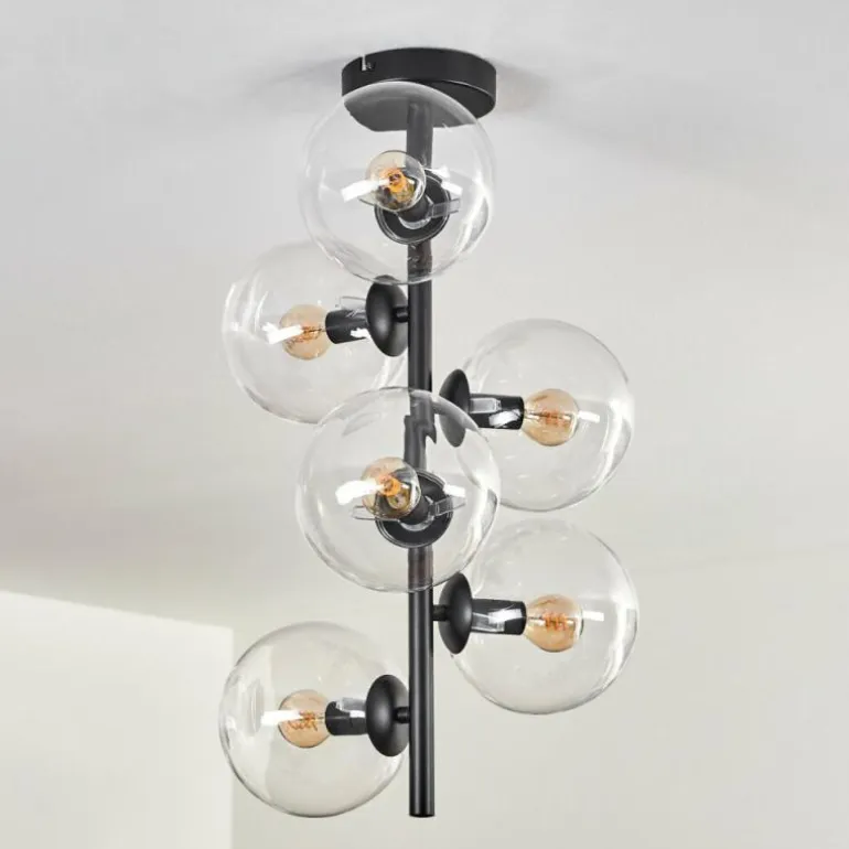 Plafonnier - Verre 15 cm Gastor Clair, 6 lumières