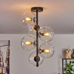 Plafonnier - Verre 15 cm Gastor Clair, 6 lumières