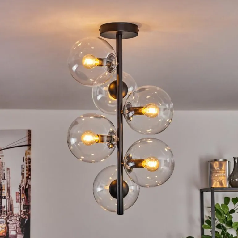 Plafonnier - Verre 15 cm Gastor Clair, 6 lumières