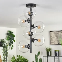 Plafonnier - Verre 15 cm Gastor Clair, 6 lumières