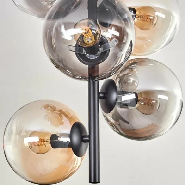 Plafonnier - Verre 15 cm Gastor Ambre, Clair, Fumé, 6 lumières