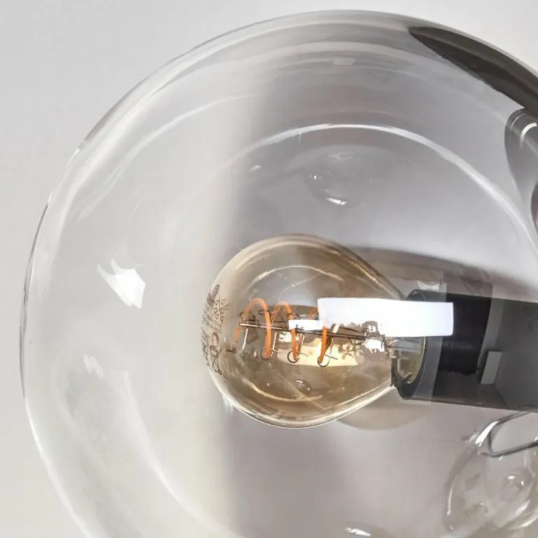 Plafonnier - Verre 15 cm Gastor Clair, Fumé, 6 lumières