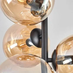 Plafonnier - Verre 15 cm Gastor Ambre, 6 lumières