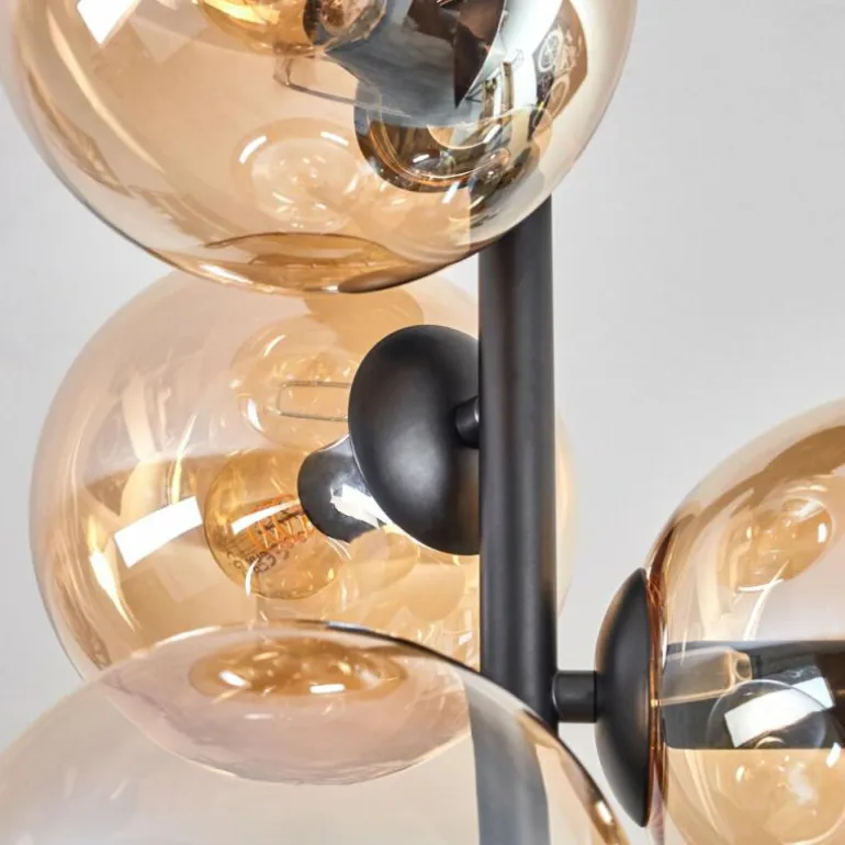 Plafonnier - Verre 15 cm Gastor Ambre, 6 lumières