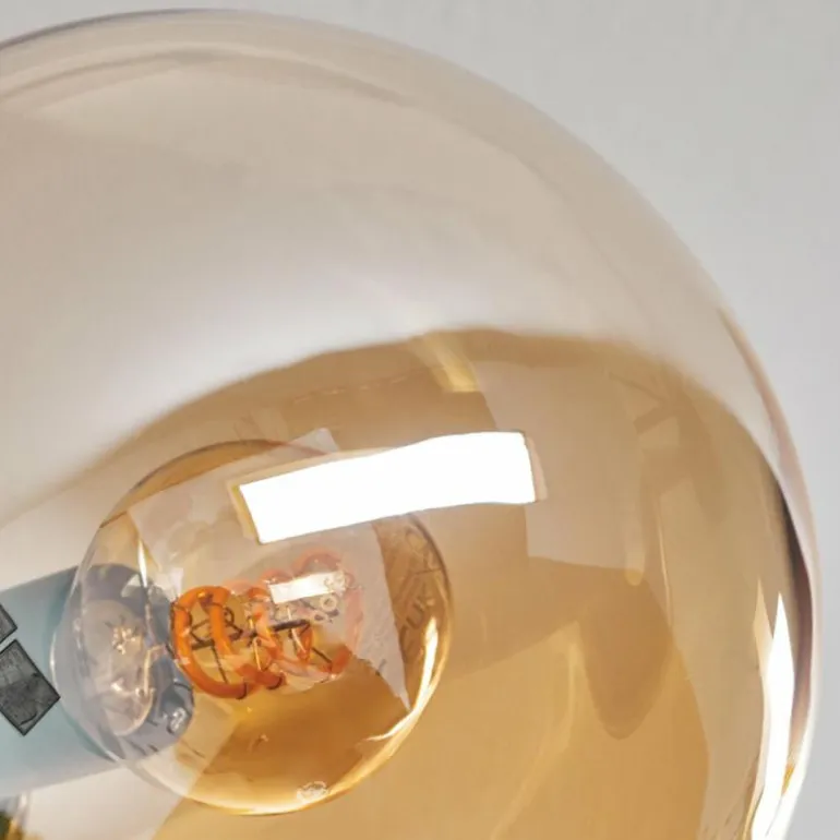 Plafonnier - Verre 15 cm Gastor Ambre, 6 lumières