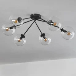 Plafonnier - Verre 15 cm Gastor Clair, 6 lumières