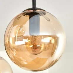 Plafonnier - Verre 15 cm Gastor Ambre, 5 lumières