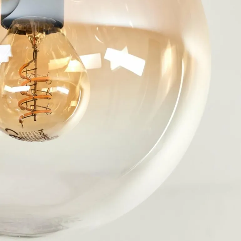 Plafonnier - Verre 15 cm Gastor Ambre, Clair, 5 lumières