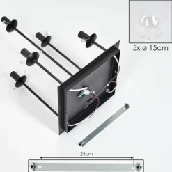 Plafonnier - Verre 15 cm Gastor Clair, 5 lumières