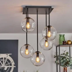 Plafonnier - Verre 15 cm Gastor Clair, 5 lumières