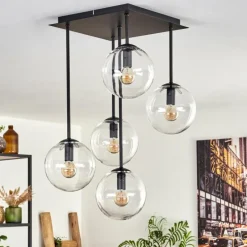 Plafonnier - Verre 15 cm Gastor Clair, 5 lumières