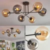 Plafonnier - Verre 15 cm Gastor Ambre, Fumé, 6 lumières